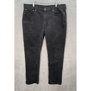 Levis 514 Jeans Mens 38x32 Black Denim Straight Fit Workwear Grunge Skater